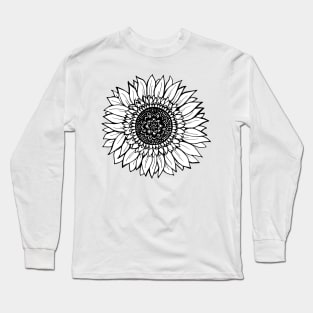 Sunflower Illustration Long Sleeve T-Shirt